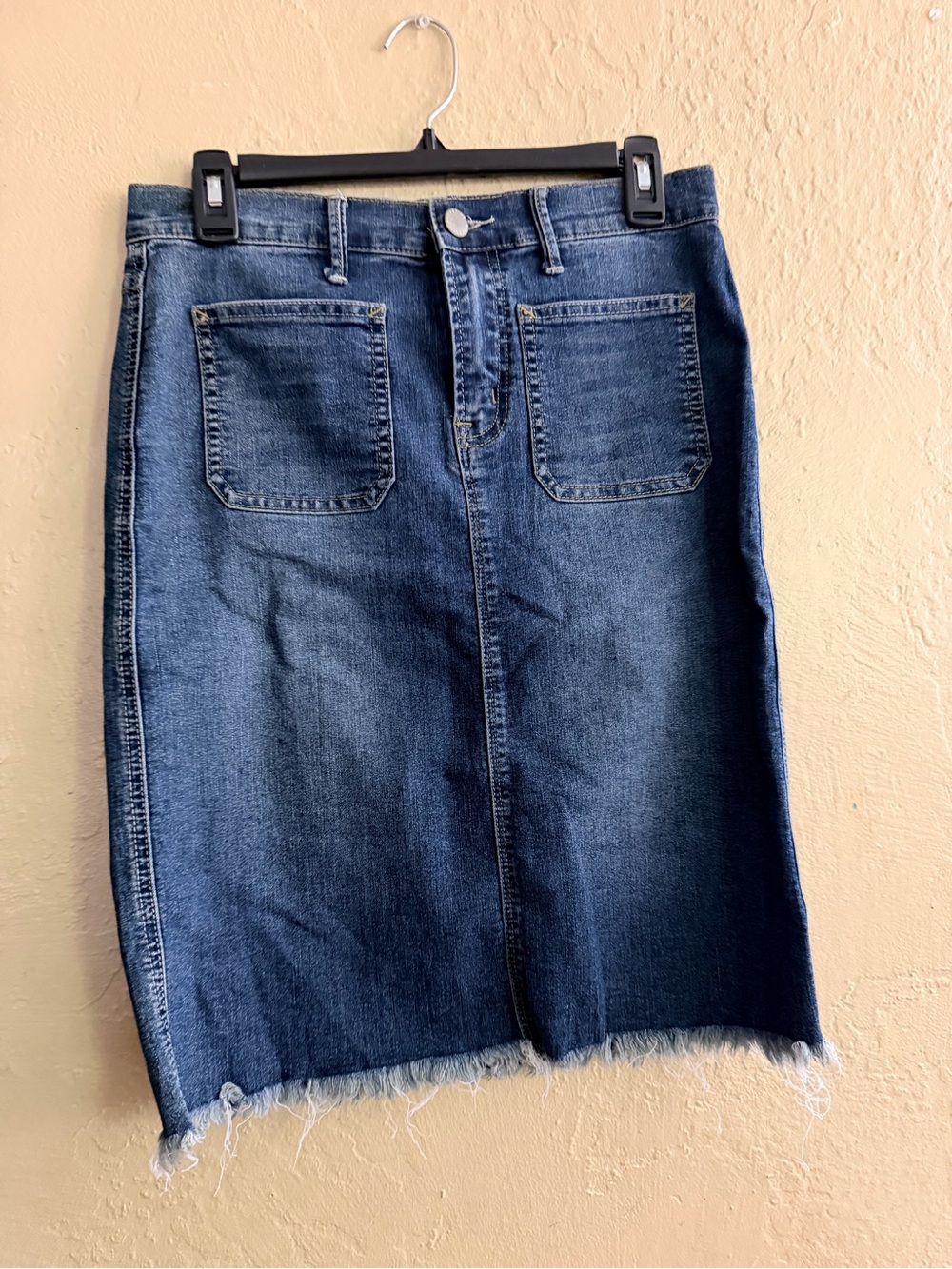 Velvet Heart Dark Blue Denim Pencil Skirt - Picture 2 of 5